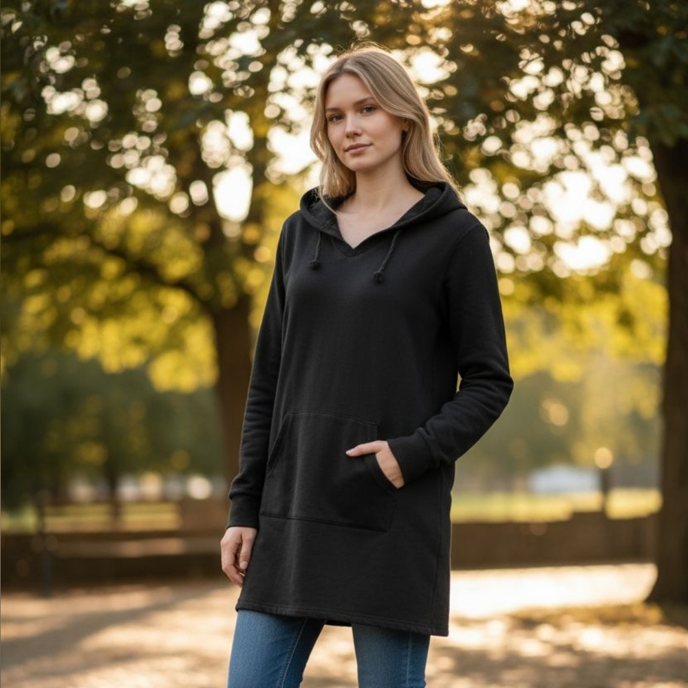 Tahari Black Hoodie Dress - XS